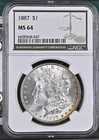 1887 Morgan Silver Dollar NGC MS-64