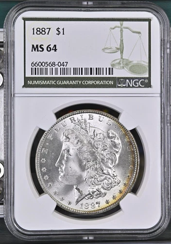 1887 Morgan Silver Dollar NGC MS-64