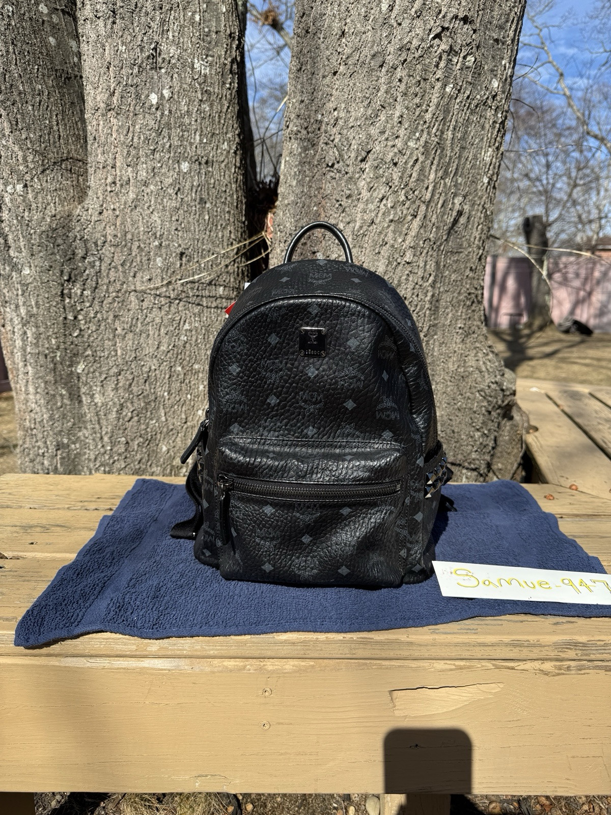 AUTHENTIC MCM small/medium Size Side Stud Backpack - image 1