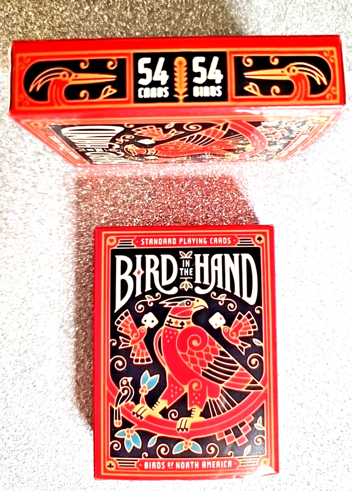 Baraja de 54 cartas vibrantes exclusivas ilustraciones de aves de América del Norte Foto 3 de 4
