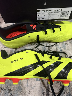 Adidas Predator Club IG7757 Men 12 Yellow Flexible Ground Football