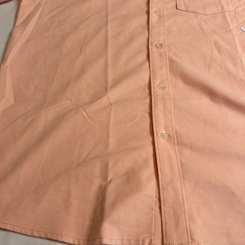 NEW Volcom Modern Fit Button Up Salmon Color- Large Short Sleeve - Picture 6 of 9
