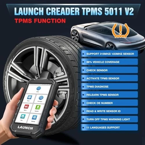  X431 Creader 5011 V2 TPMS Scan Tool，Tire Pressure Monitoring TPMS Sensor  - Image 4 of 4