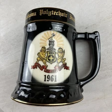 Vintage 1961 Balfour Alabama Polytechnic institute  Ceramic Mug black College