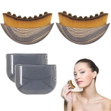 2PCs Lymphatic Contour Face Brush, Lymphatic Drainage Massager by Glowiex