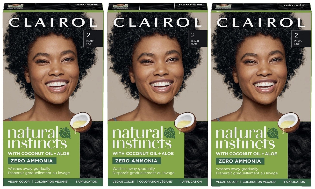 3 Pack- Clairol Natural Instincts, 2 Black