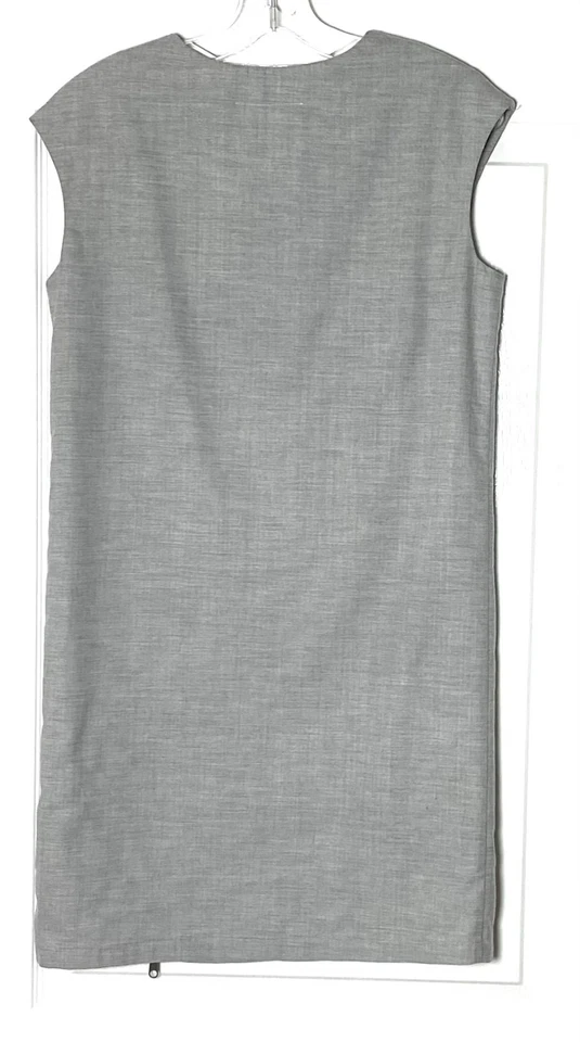 MM6 Maison Martin Margiela Heather Gray Exposed Zipper Slit Shift Dress 40 = 4US - Image 3 of 4