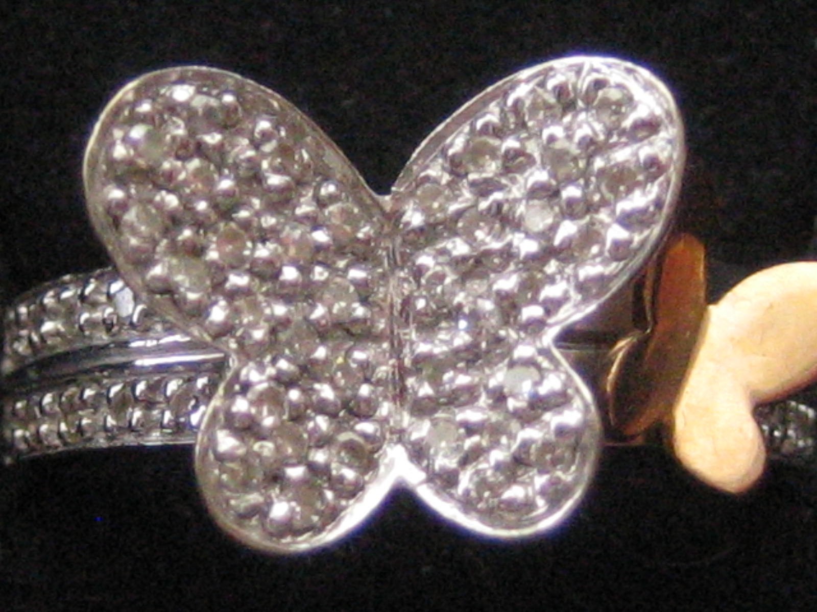 14k Solid White & Rose Gold Double Butterfly Ring… - image 15