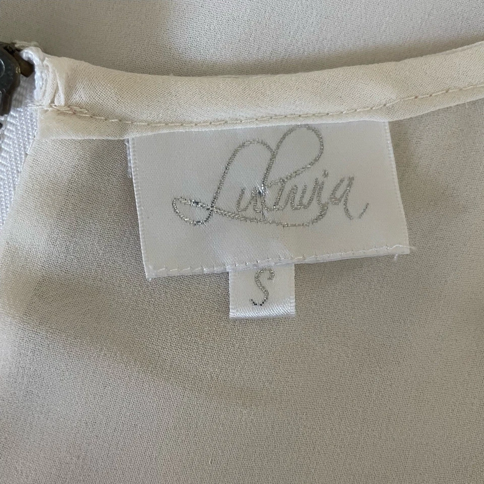 Top de mujer LuPruia by Lulumari S crema 3D rosetas hadas chic boho cottagecore Foto 2 de 4