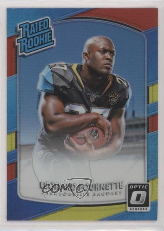 2017 Donruss Optic Rated Red and Yellow Prizm Leonard Fournette Rookie RC 0y59