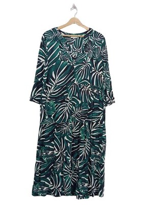 STREET ONE Langarmkleid Damen Kleid Gr. DE 42 grün-weiß Elegant