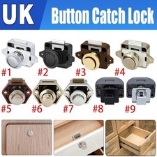 5-20PCS Push Button Catch Lock Drawer Door Cupboard Motorhome Handle Latch Knobs