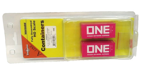 Contenedores HO InterMountain A-Line 30069-03 ONE rosa de 20' con puertas corrugadas | Zustand: New