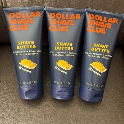 Lot Of 3 Dollar Shave Club Shave Butter Sensitive Skin Translucent 6 Fl Oz