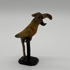 Vintage Cast Iron Parrot on Perch Bottle Opener Figural Bird Barware