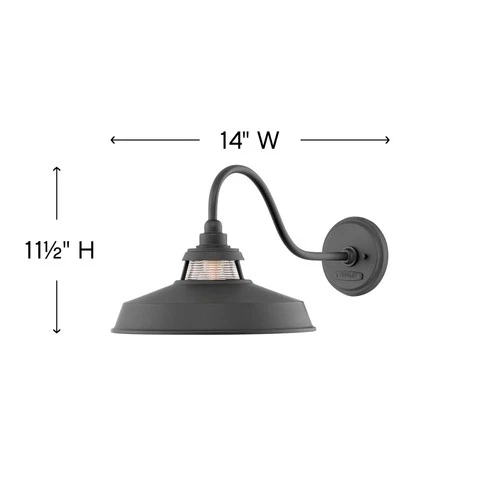Hinkley Lighting 1195 Black Troyer Single Light 12"H Outdoor Wall Sconce - Picture 4 of 4