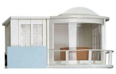 Puppenhaus Malibu Sun Lounge Modern Art Deco Bausatz unbemalt Flat Pack Maßstab 1:12