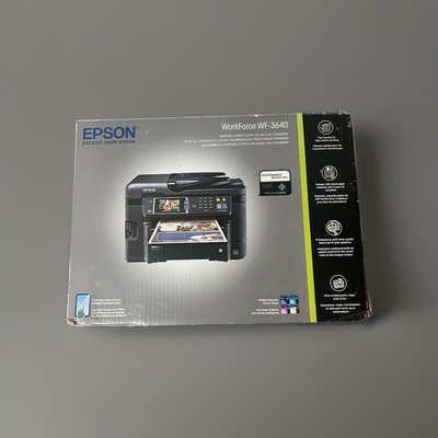 #ad Epson WorkForce WF 3640 All in One Wireless Color Printer Copier Scanner Fax NIB $450.99