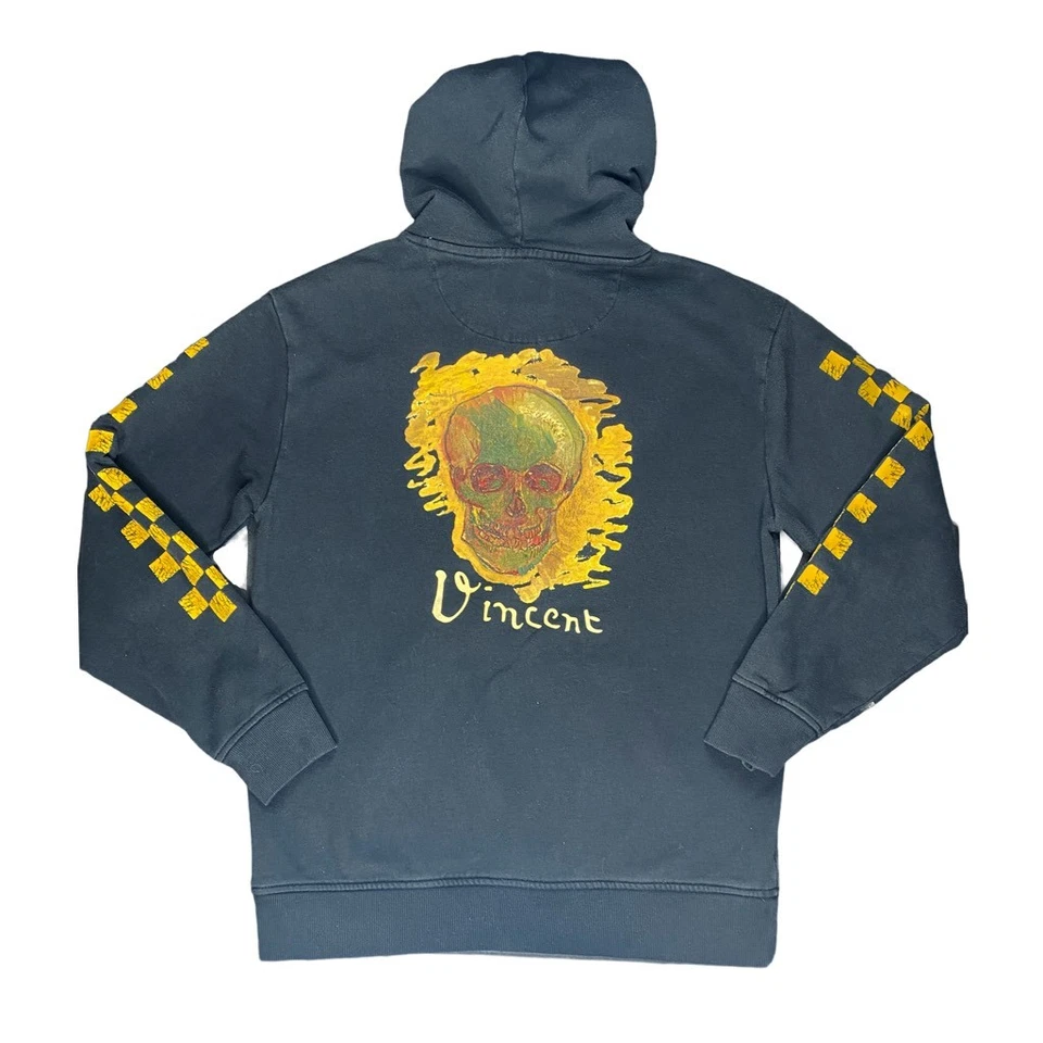 Sudadera con Capucha Negra Calavera VANS x Van Gogh Talla XS Unisex Colaboración Artística Foto 4 de 4