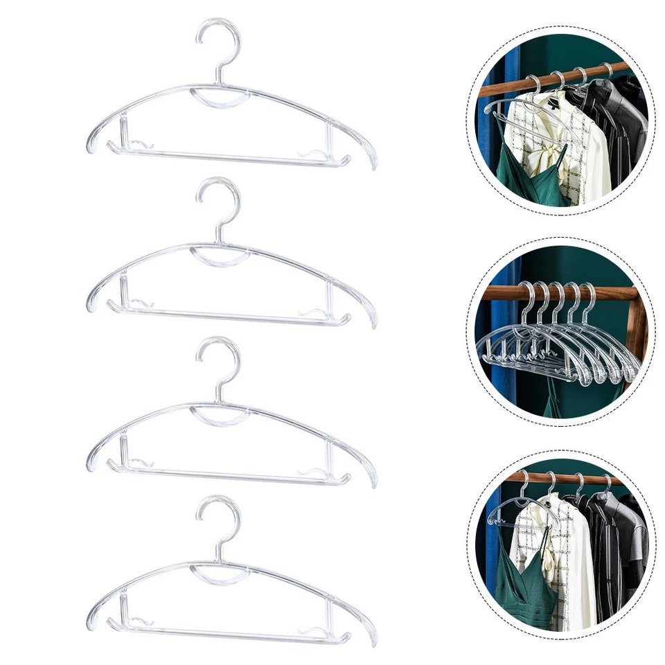  4 Pcs Kleiderbugel Kleidung Hänger Kleiderbügel Nicht-Schlupf-Kleiderbügel