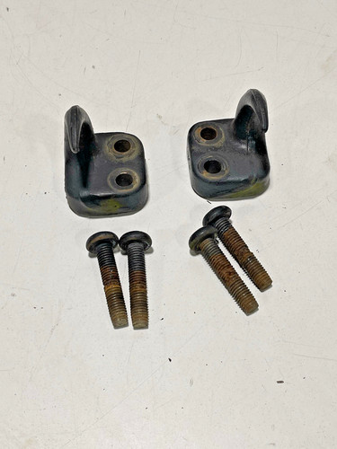 Left & Right Front Bumper Factory Tow Hooks 97-06 Jeep TJ Wrangler + BOLTS OEM