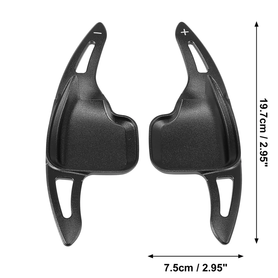 Par de cubiertas de extensión de palanca de cambios de volante negras para BMW 435i 220i Foto 3 de 4