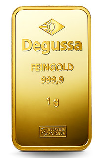 Gold Bar Degussa 1 Gram 999.9 Fine Gold AU From Combibox 1g Gold Bar Minted