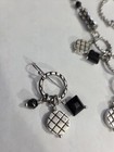 LIA SOPHIA CROSSHATCH NECKLACE & EARRING SET - SILVER TONE 18-21" LONG — photo 8