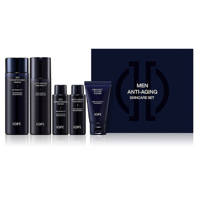 IOPE Men's Skincare Set (Essence+Emulsion+Cleanser) Korean Skin Care
