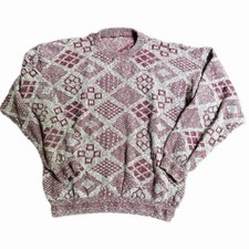 Abstract Funky Patterned Sweater Unisex Unbranded Vintage Unique Flawed