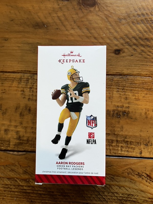 Aaron Rodgers Hallmark Ornament Football Legends Series 2014 Green Bay Packers
