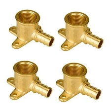 SUNGATOR Paquete de 4 codos de oreja Pex de 1/2 pulgadas, 1/2" Pex B, 4 Pack