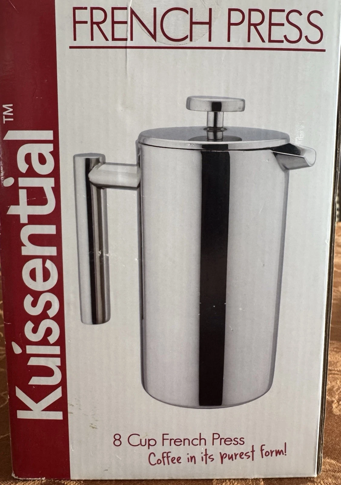 kuissential French Press Stainless Steel Coffee Pot Maker Double Wall Insulated