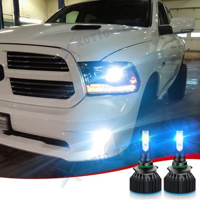 Ice Blue LED Fog Driving Light Bulbs for Dodge RAM 1500 2500 3500 2013 - 2018