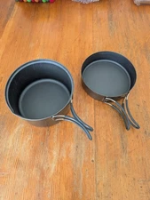 Evernew Titanium Non-Stick Pot Set  Small  Black 1L With Pan 3DX
