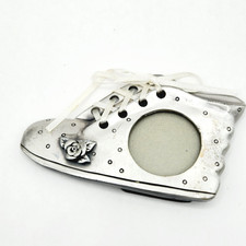 Desk Top Picture Frame Metal Shoe Children's Baby's Room Frame Rose Lace Up