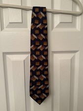 Dimitrius Men’s 100% Silk Neck Tie Made In USA Blue Geometric