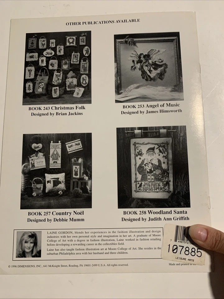 Dimensions #260 ADVENT ANGEL Cross Stitch PATTERN Only Christmas Laine Gordon - Image 3 of 3