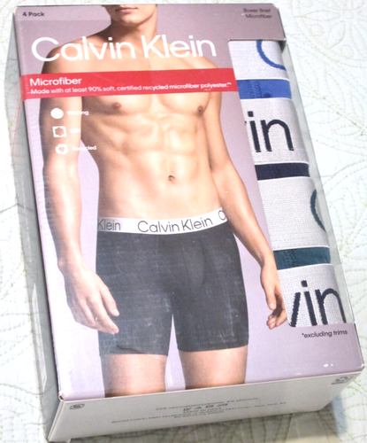 Calvin Klein Herren Boxershorts Unterwäsche - 4 Stück - Gr. M - Mikrofaser - UVP 54,50 $ - Multico