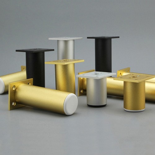8 Pcs Aluminum Alloy Furniture Leg Cabinet Adjustable Feet Metal Round Sofa Bed - Picture 10 of 12