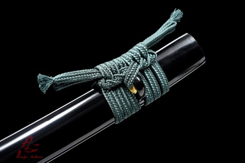 battle ready Handmade tiger theme katana sword folded steel blade clay tempered - Picture 7 of 12