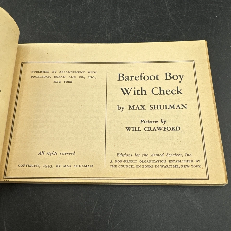 💥 WW2 Armed Services Edition # 657💥 Barefoot Boy With Cheek🦅 COPYRIGHT 1943 - Imagem 2 de 3