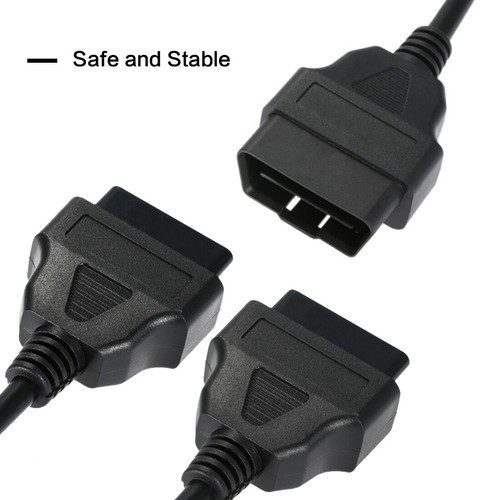 30CM OBD2 Splitter Extension Y Cable 16 Pin Male to Dual Female Adapter Black - Picture 4 of 9