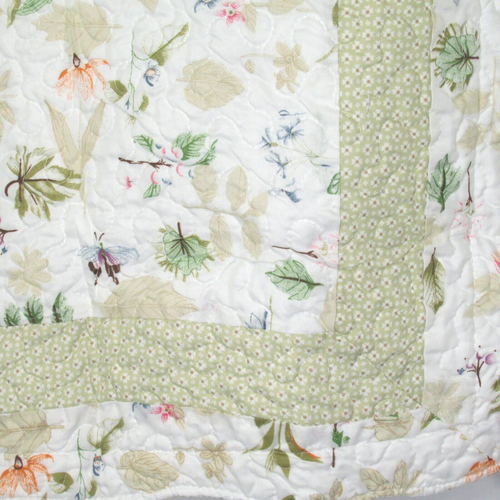Acolchado Estándar 2 Fundas de Almohada Country Garden Floral Flores Verdes 1 Par - Imagen 4 de 14