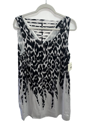New Apostrophe woman's dress size XL lined sheer animal print NEW