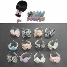 6 Pieces Women Beads Hair Combs Magic Hair Double Clips Hairpin Updo Riser Lot