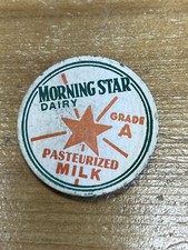 Dairy/Milk Cardboard Bottle Caps Morning Star Vintage