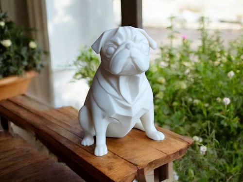 Dog Garden Ornament Pug Home Decoration Form/Sculpture Plastic - Modern - Picture 8 of 15