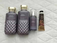 Bath and Body Works SWEET WHISKEY GIFT SET Mist Body Lotion Shower Gel hand crea