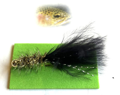 4 X Scotflytyer Gold Humongous/Wooly Bugger  (Size 10 B830 Kamasan Hooks)